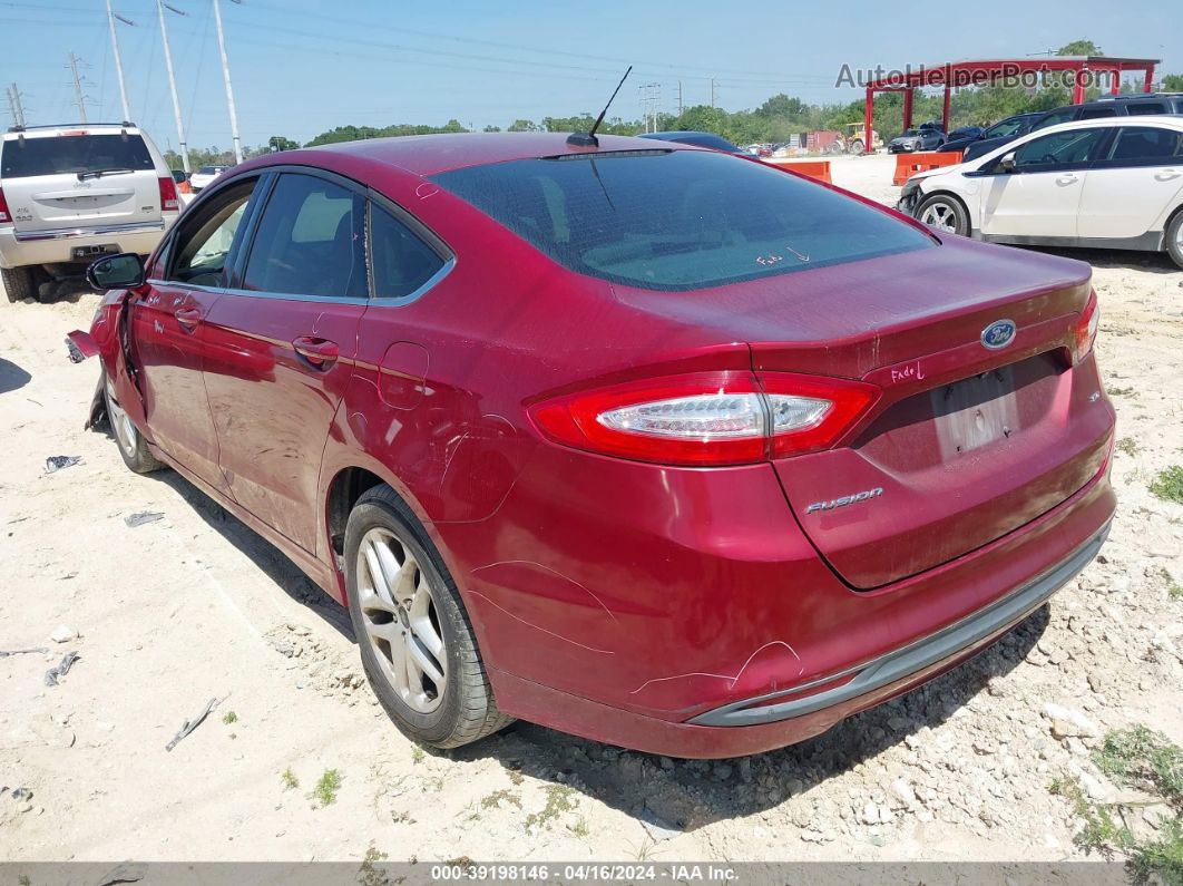 2014 Ford Fusion Se Red vin: 3FA6P0H75ER343116