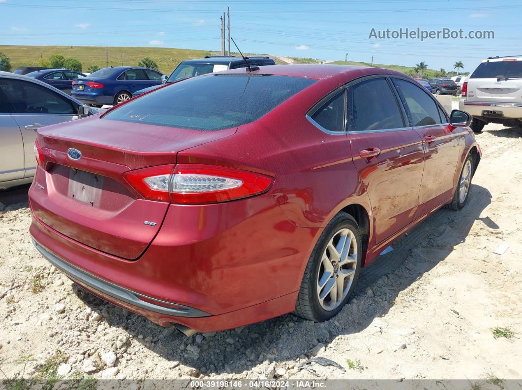 2014 Ford Fusion Se Red vin: 3FA6P0H75ER343116