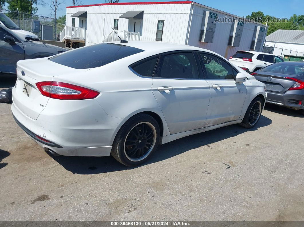 2014 Ford Fusion Se White vin: 3FA6P0H75ER351135