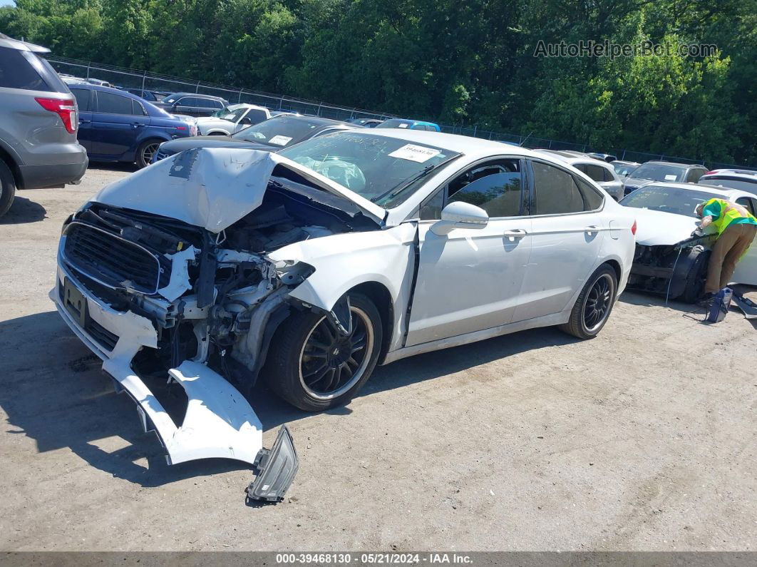 2014 Ford Fusion Se White vin: 3FA6P0H75ER351135