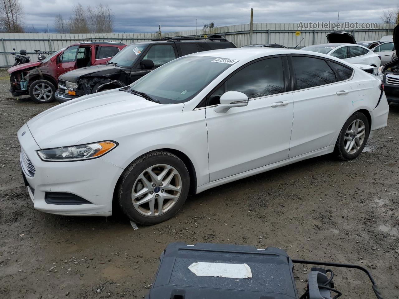 2015 Ford Fusion Se White vin: 3FA6P0H75FR254311