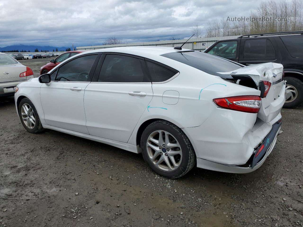 2015 Ford Fusion Se White vin: 3FA6P0H75FR254311