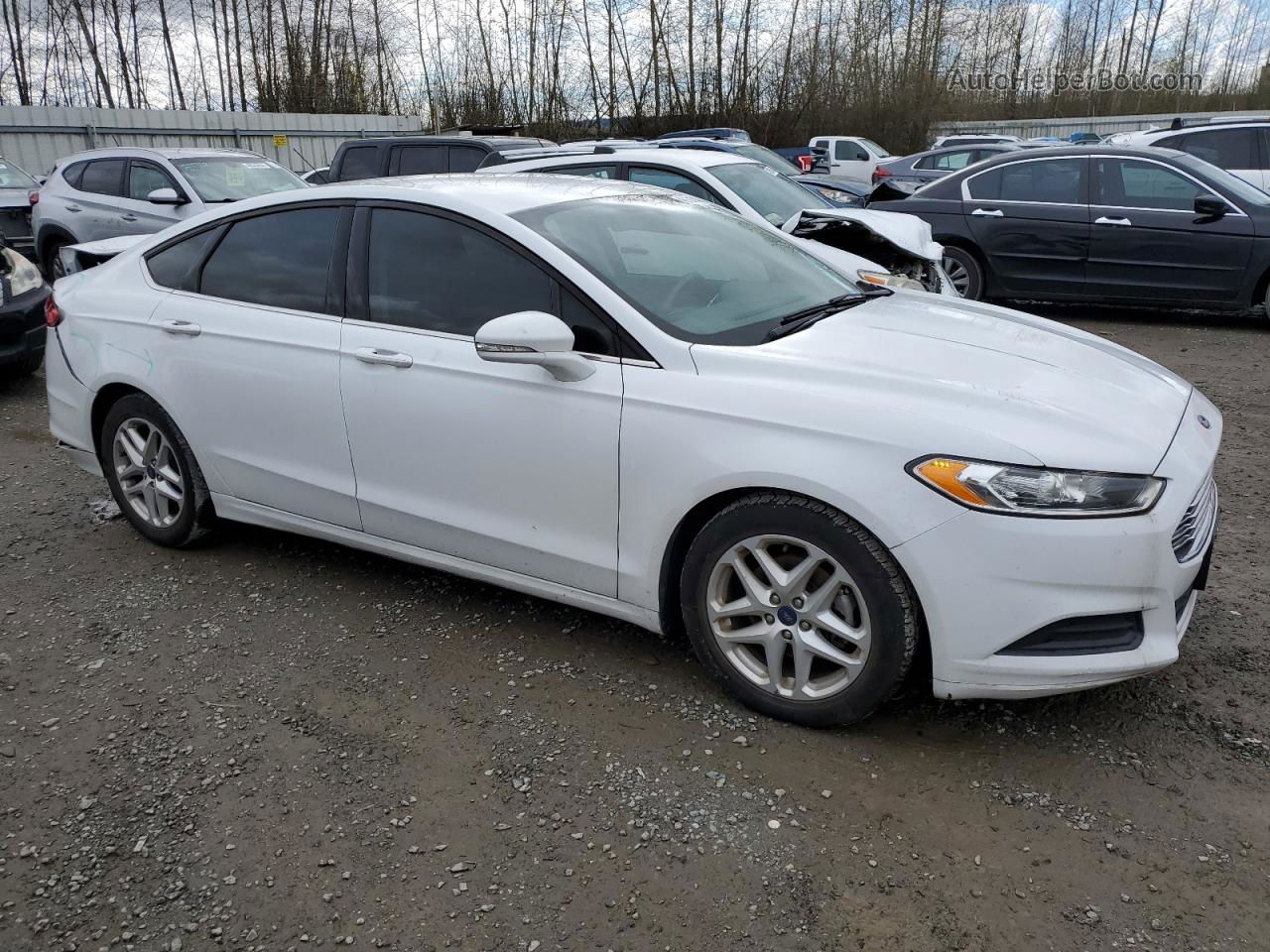 2015 Ford Fusion Se White vin: 3FA6P0H75FR254311