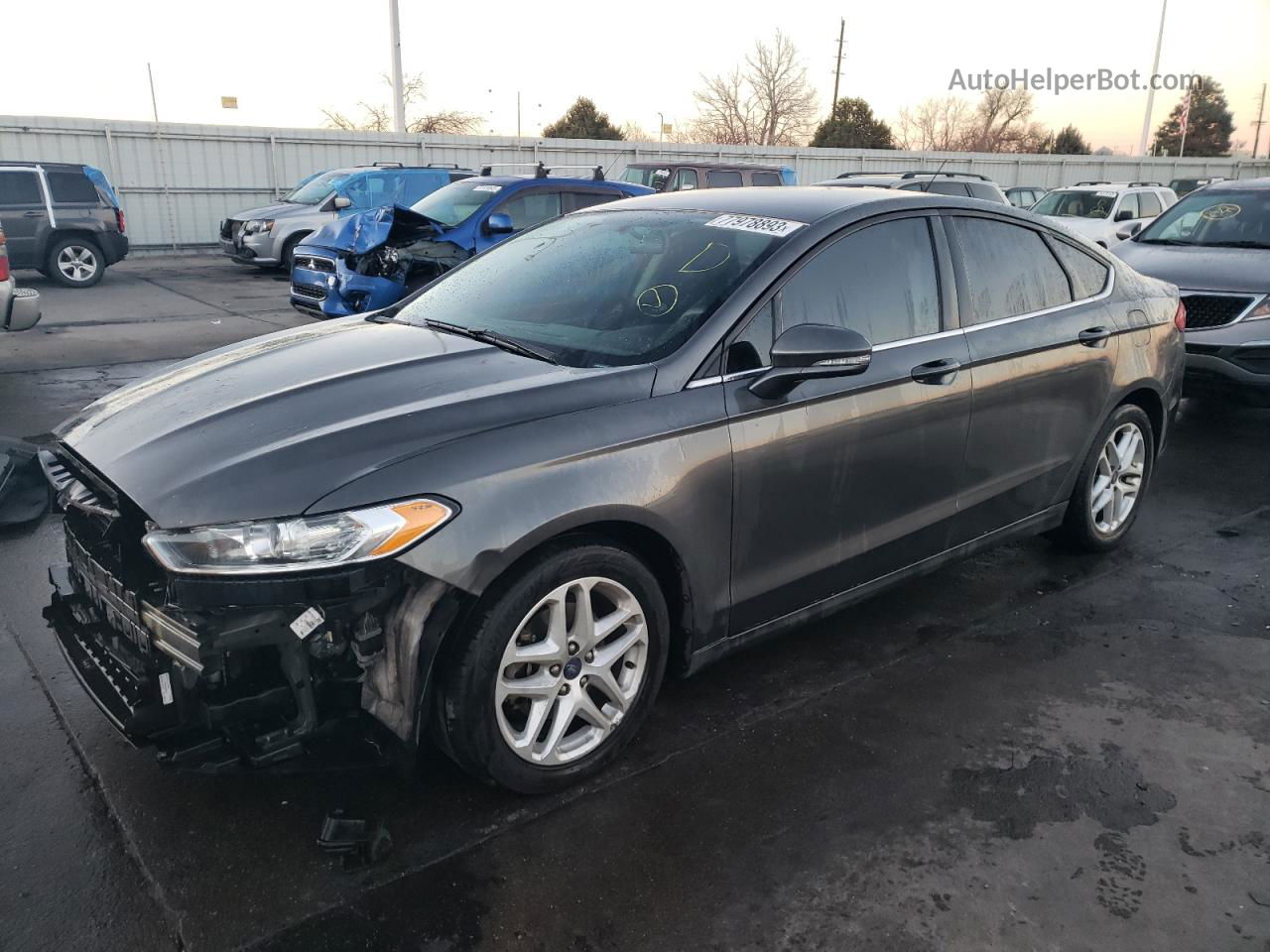 2015 Ford Fusion Se Gray vin: 3FA6P0H75FR300638