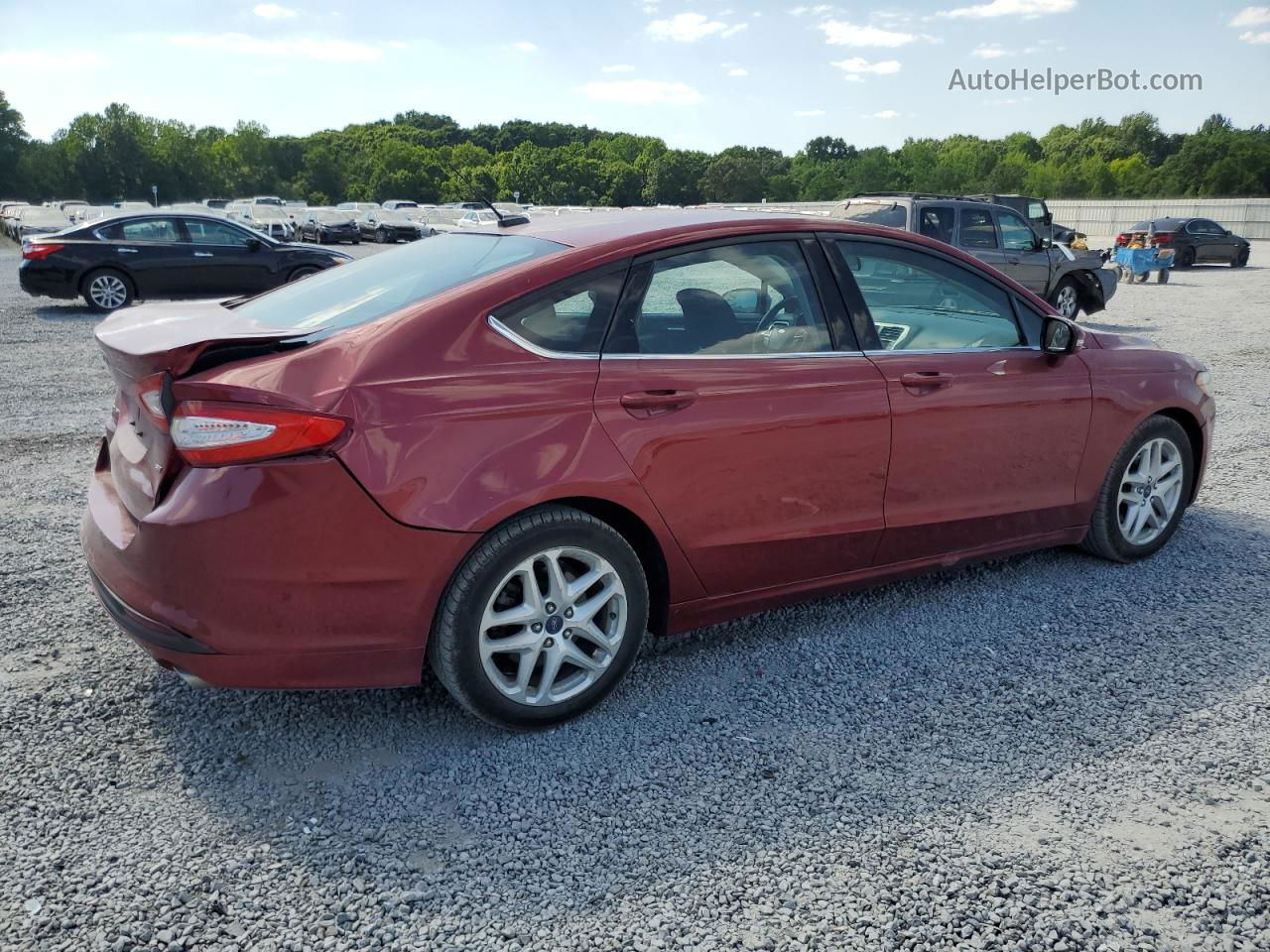 2016 Ford Fusion Se Burgundy vin: 3FA6P0H75GR189428