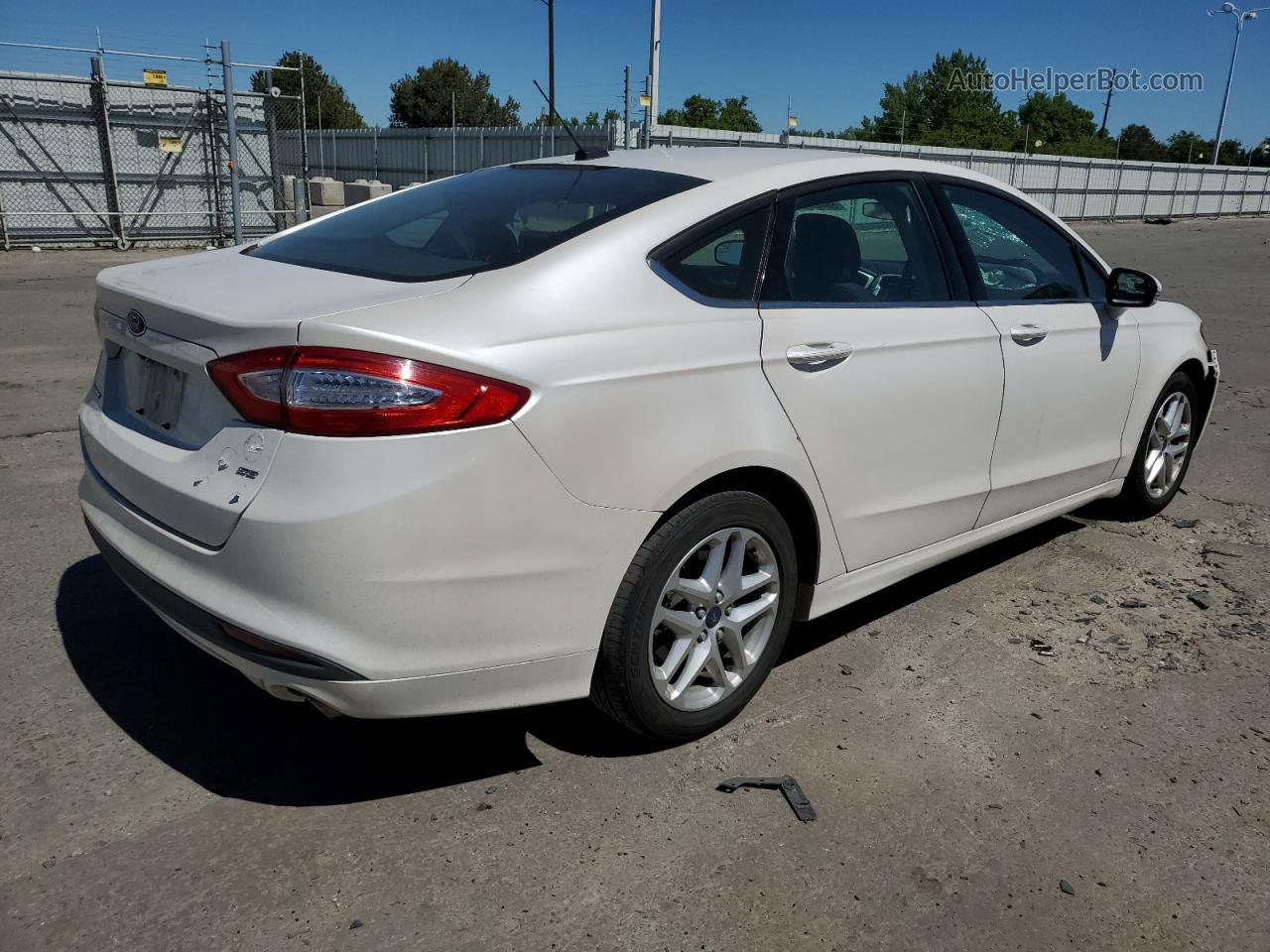 2016 Ford Fusion Se White vin: 3FA6P0H75GR319787