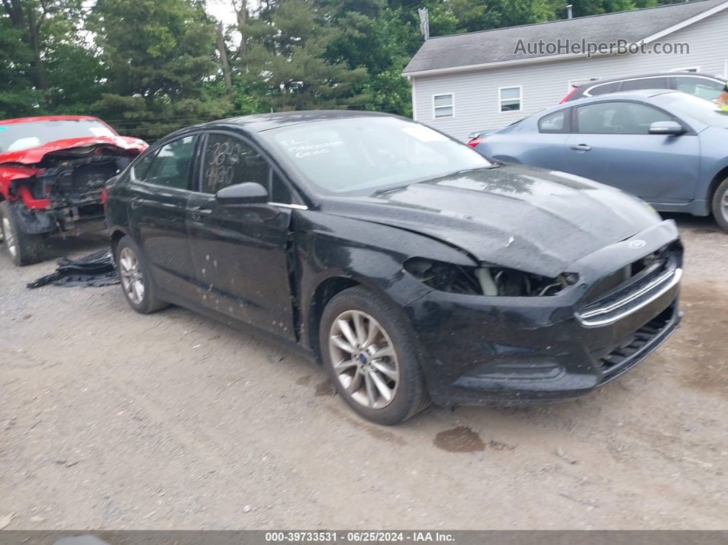 2017 Ford Fusion Se Black vin: 3FA6P0H75HR193366