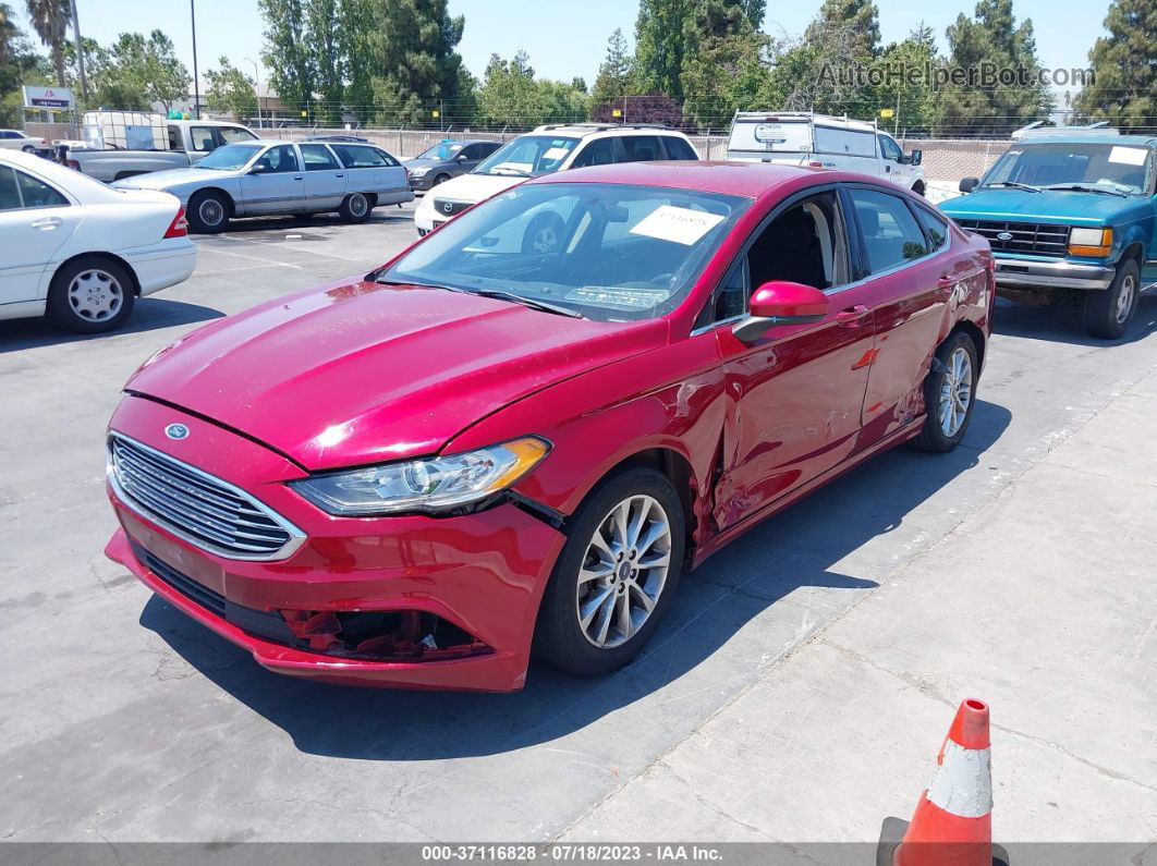 2017 Ford Fusion Se Red vin: 3FA6P0H75HR221702