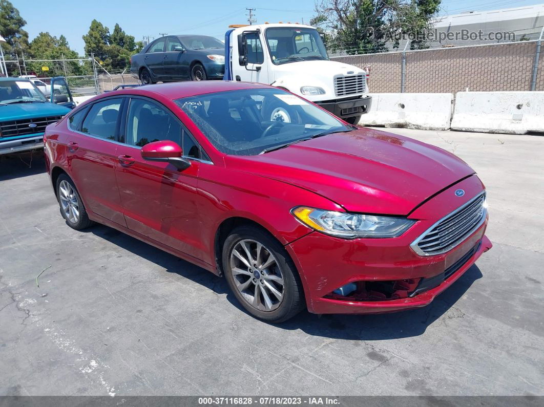 2017 Ford Fusion Se Red vin: 3FA6P0H75HR221702