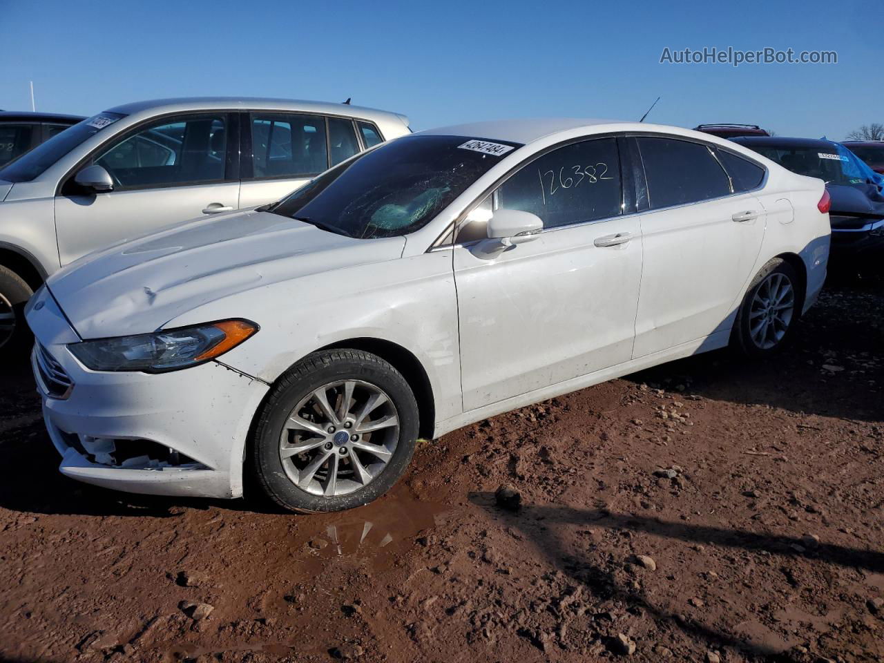 2017 Ford Fusion Se Белый vin: 3FA6P0H75HR286436