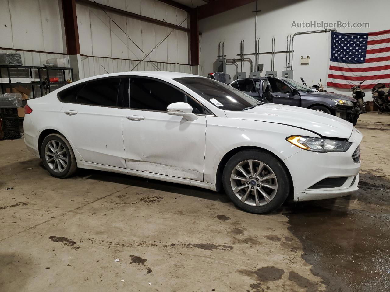 2017 Ford Fusion Se White vin: 3FA6P0H75HR286436