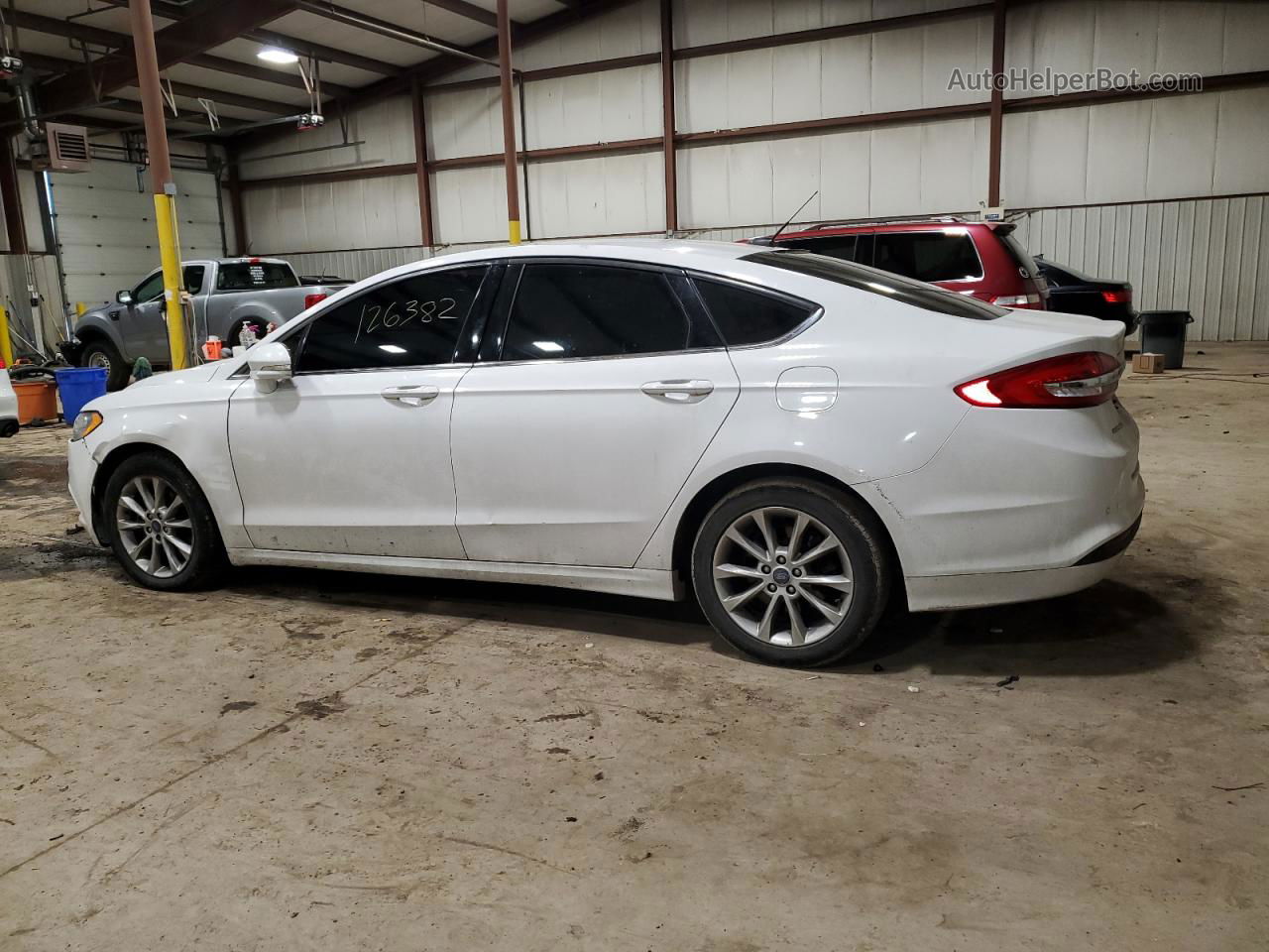 2017 Ford Fusion Se White vin: 3FA6P0H75HR286436