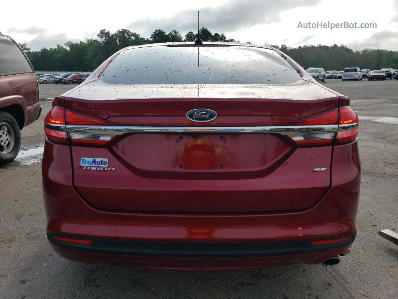 2017 Ford Fusion Se Red vin: 3FA6P0H75HR335084