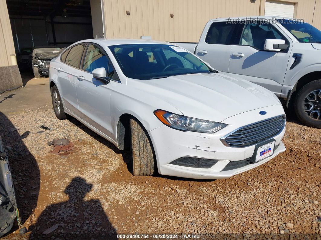 2017 Ford Fusion Se White vin: 3FA6P0H75HR355884