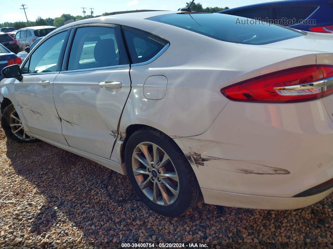 2017 Ford Fusion Se White vin: 3FA6P0H75HR355884