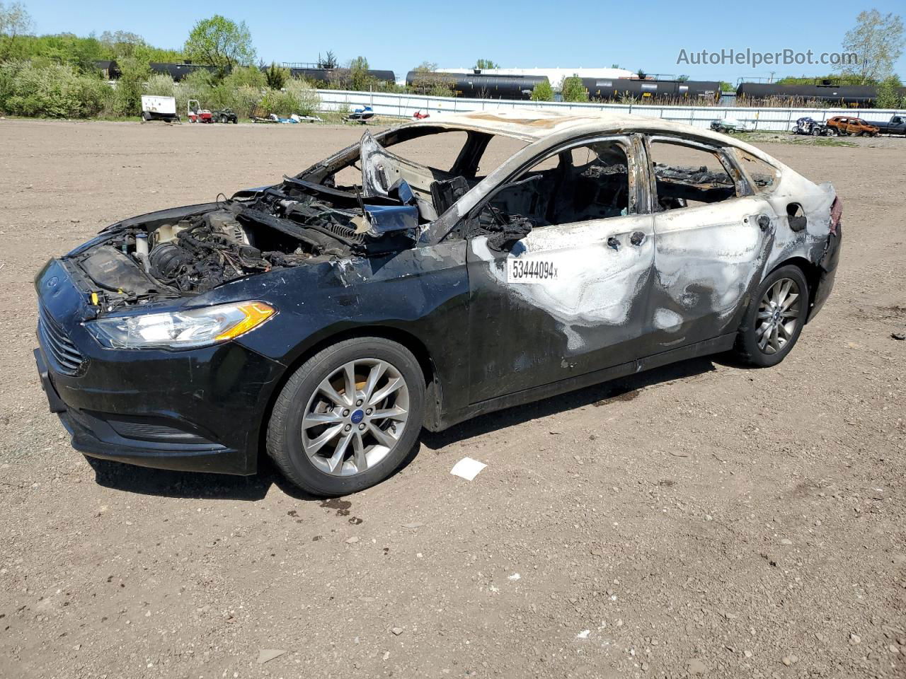 2017 Ford Fusion Se Black vin: 3FA6P0H75HR372510