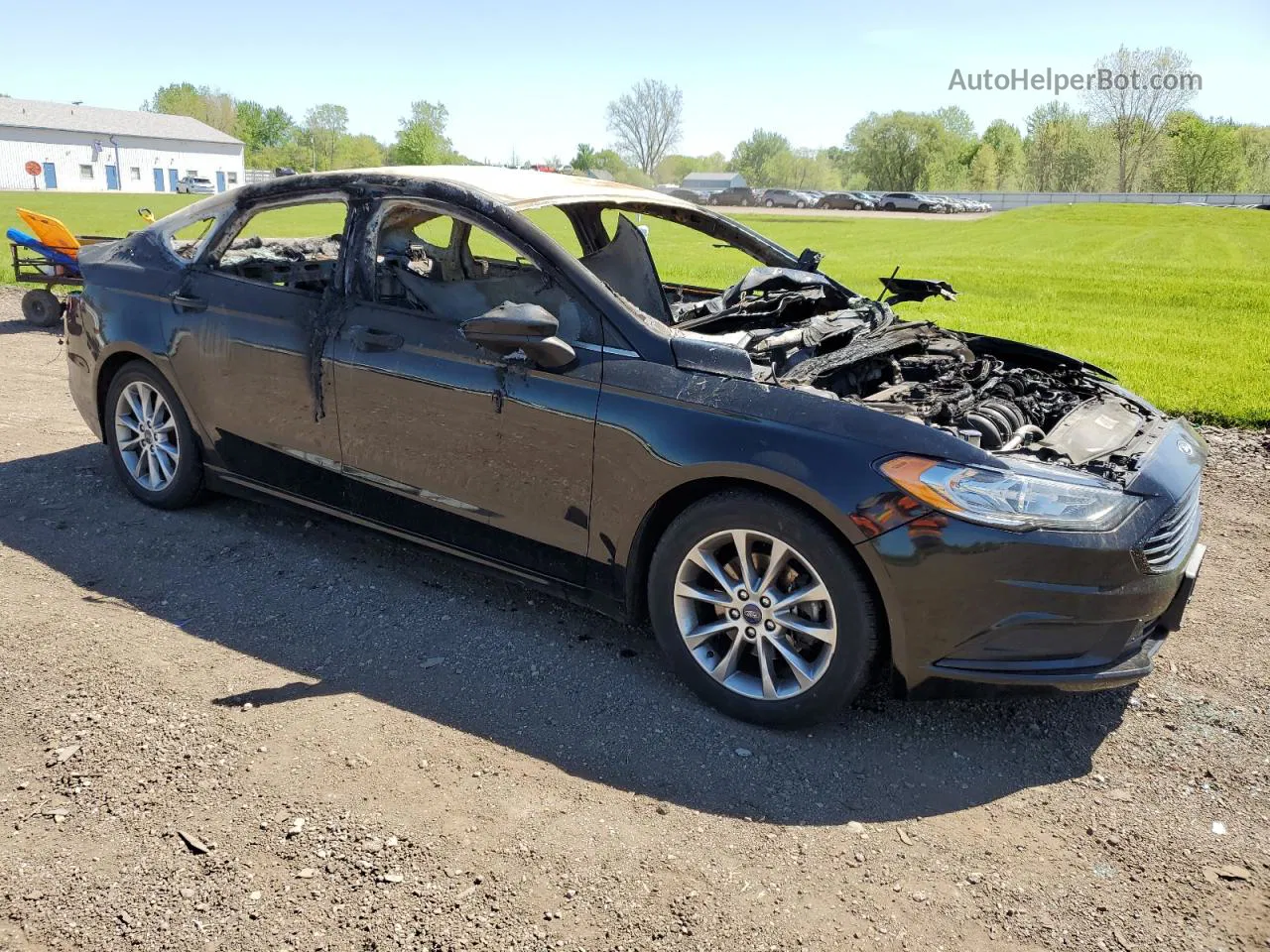 2017 Ford Fusion Se Black vin: 3FA6P0H75HR372510