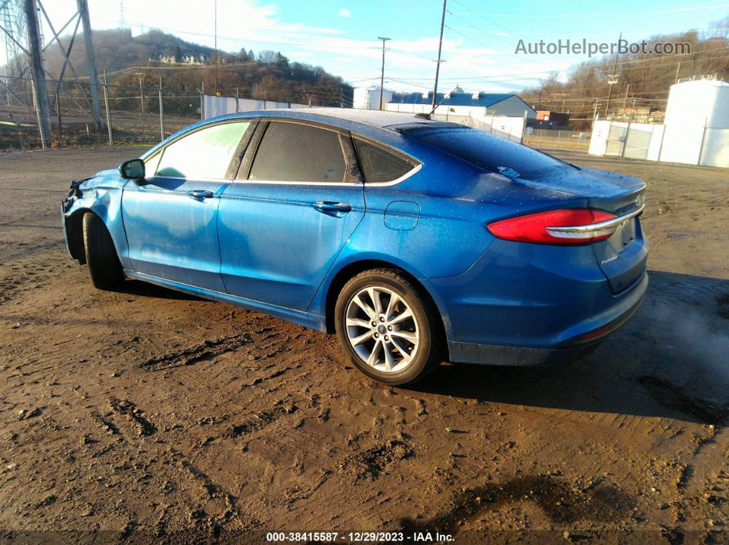 2017 Ford Fusion Se Blue vin: 3FA6P0H75HR390649