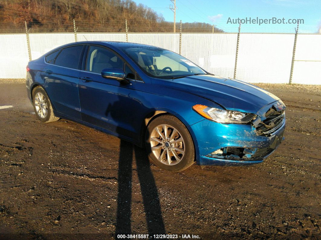 2017 Ford Fusion Se Blue vin: 3FA6P0H75HR390649