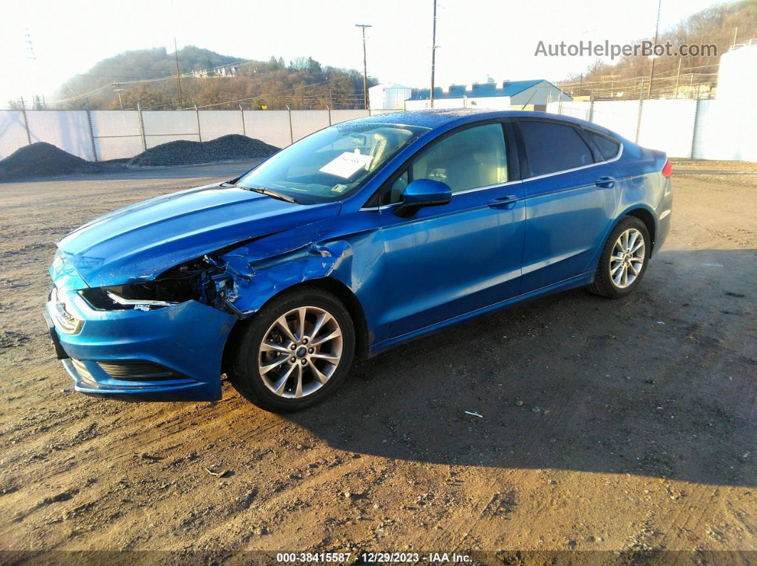 2017 Ford Fusion Se Blue vin: 3FA6P0H75HR390649