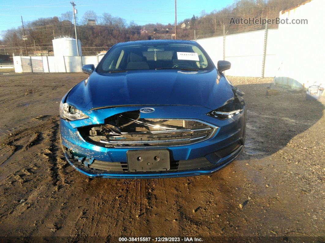 2017 Ford Fusion Se Blue vin: 3FA6P0H75HR390649