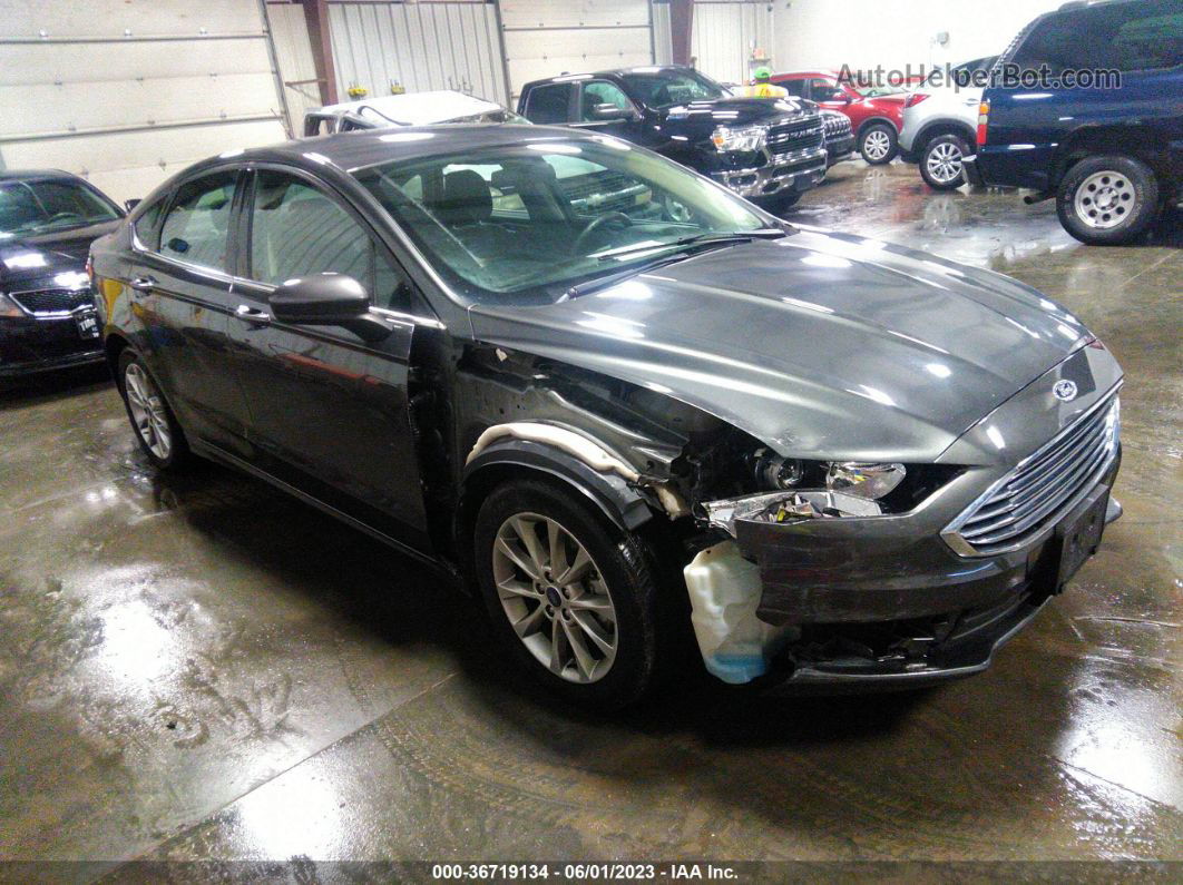 2017 Ford Fusion Se Gray vin: 3FA6P0H75HR396029