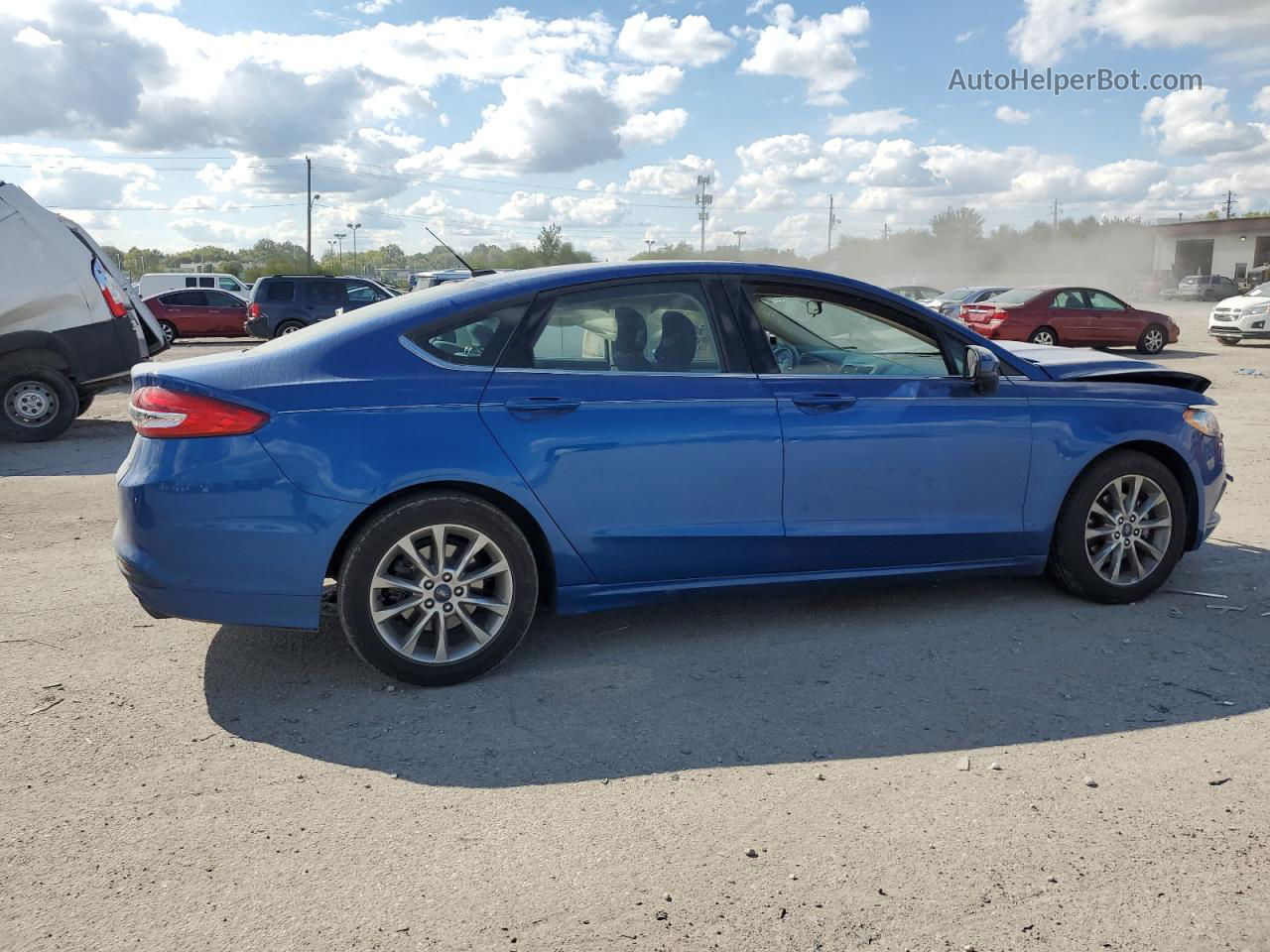 2017 Ford Fusion Se Blue vin: 3FA6P0H75HR412679