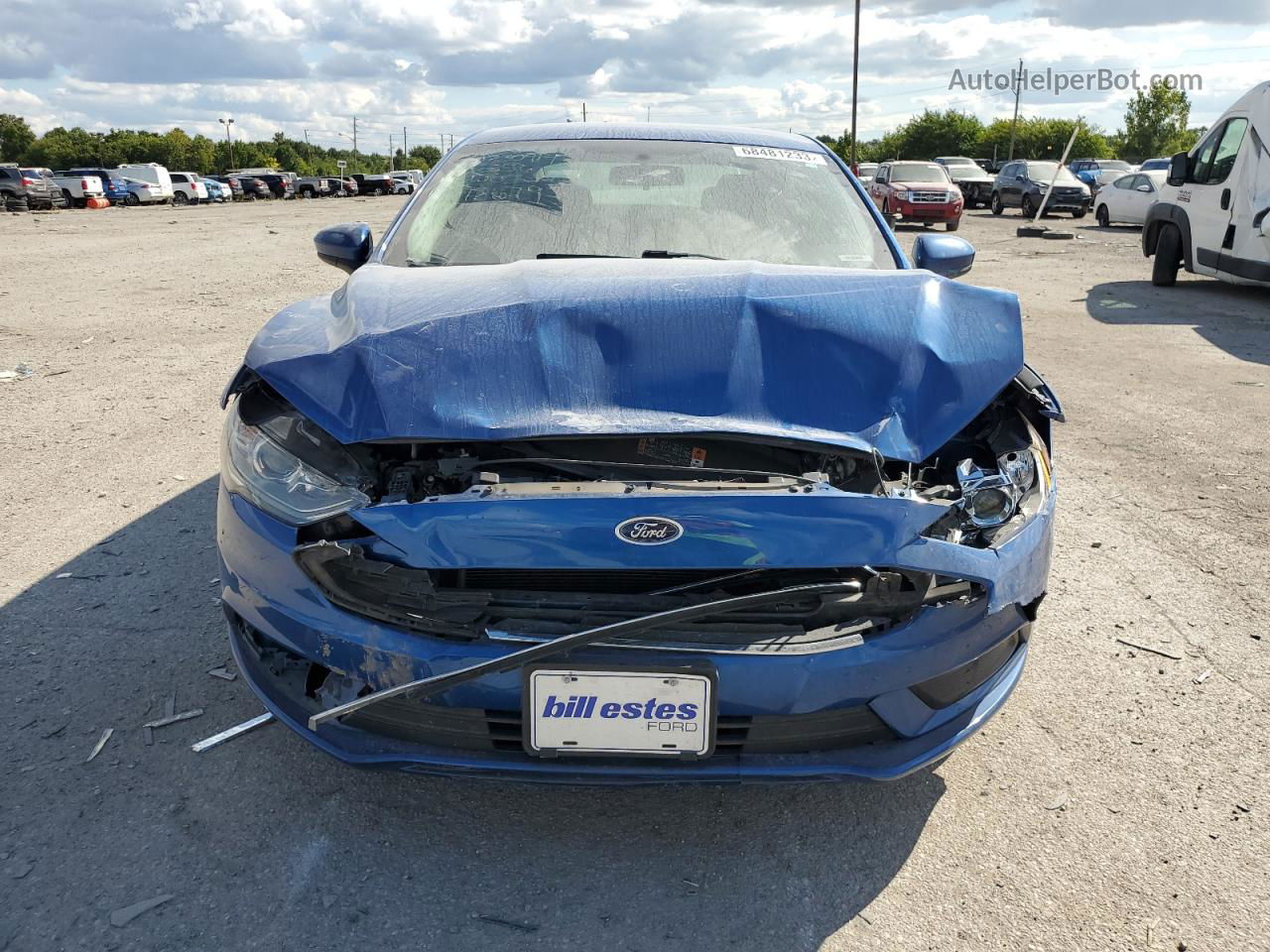 2017 Ford Fusion Se Синий vin: 3FA6P0H75HR412679