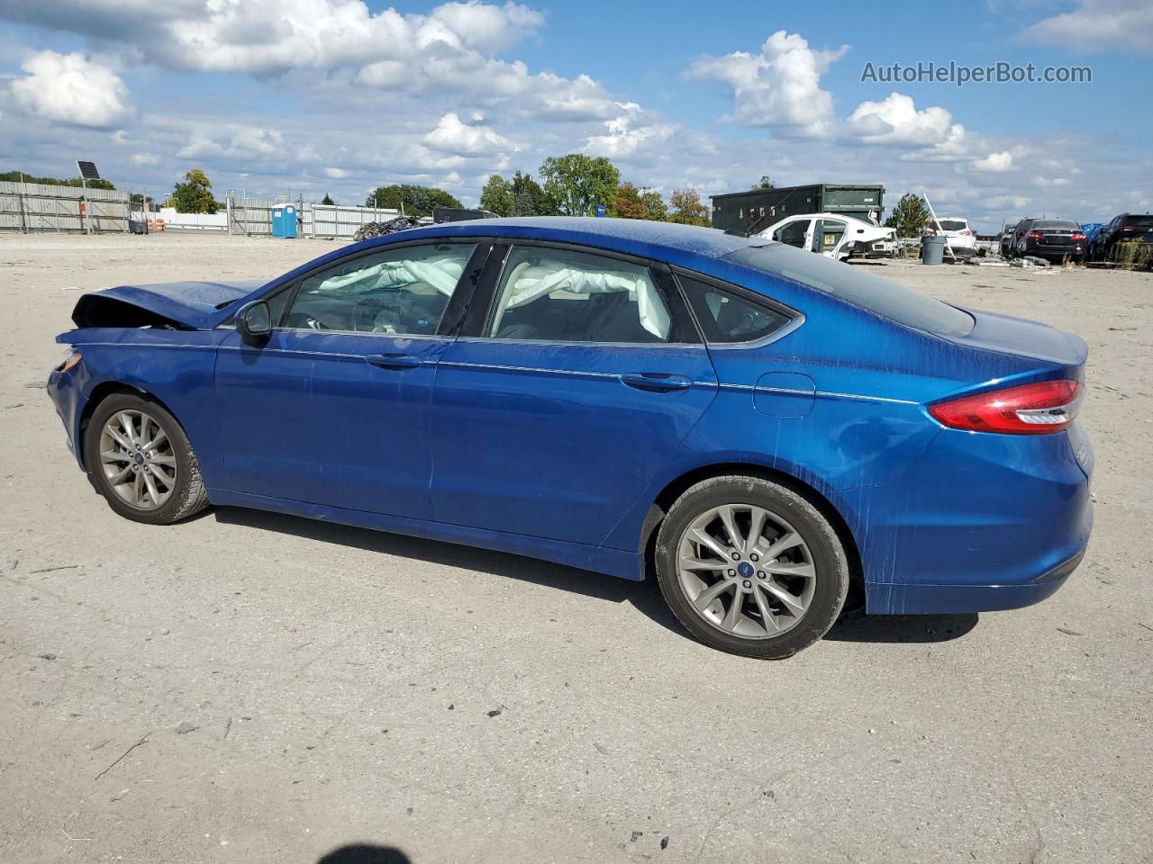 2017 Ford Fusion Se Blue vin: 3FA6P0H75HR412679