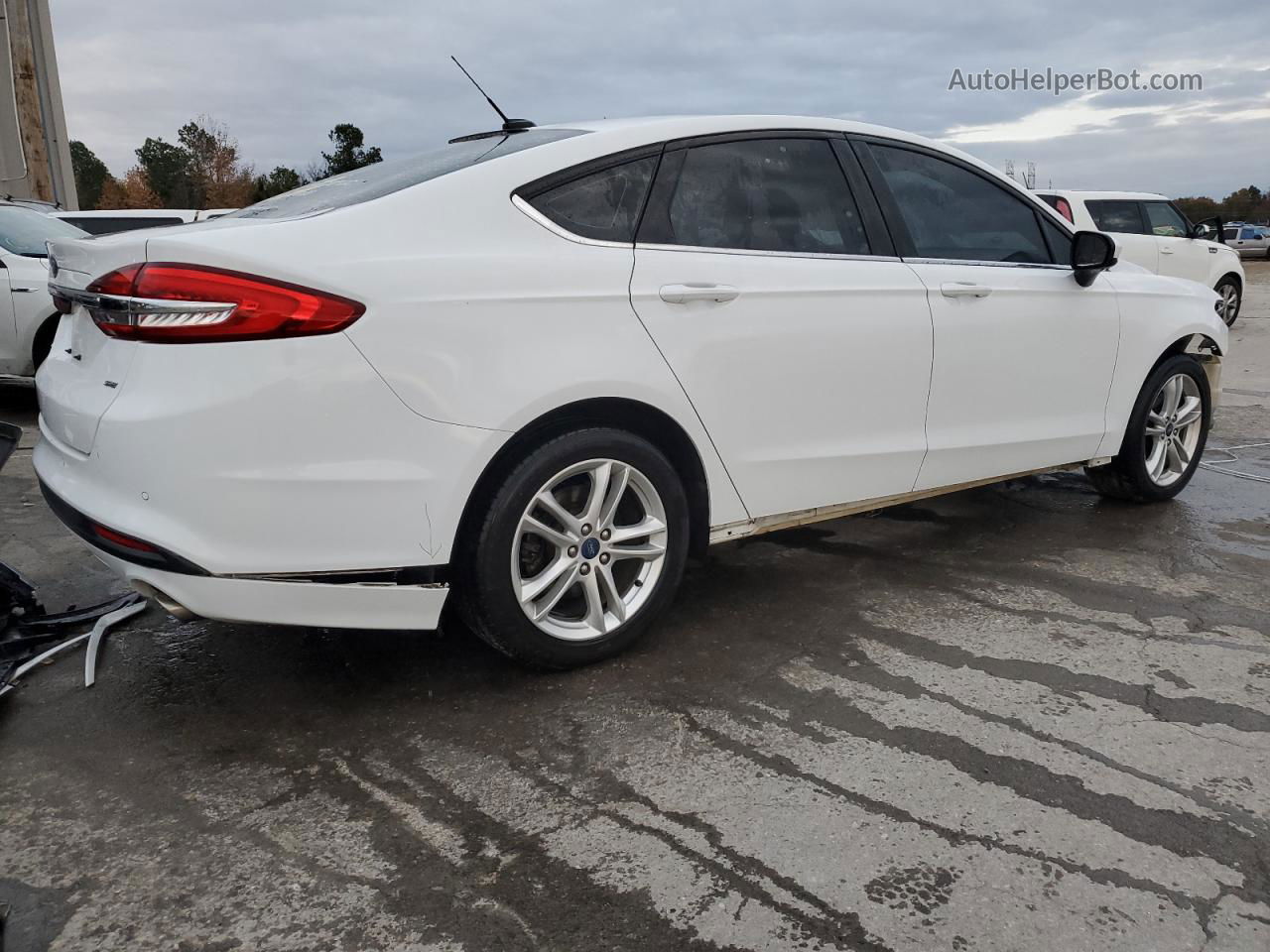 2018 Ford Fusion Se White vin: 3FA6P0H75JR106961