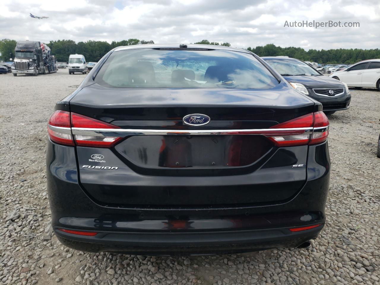 2018 Ford Fusion Se Black vin: 3FA6P0H75JR118124