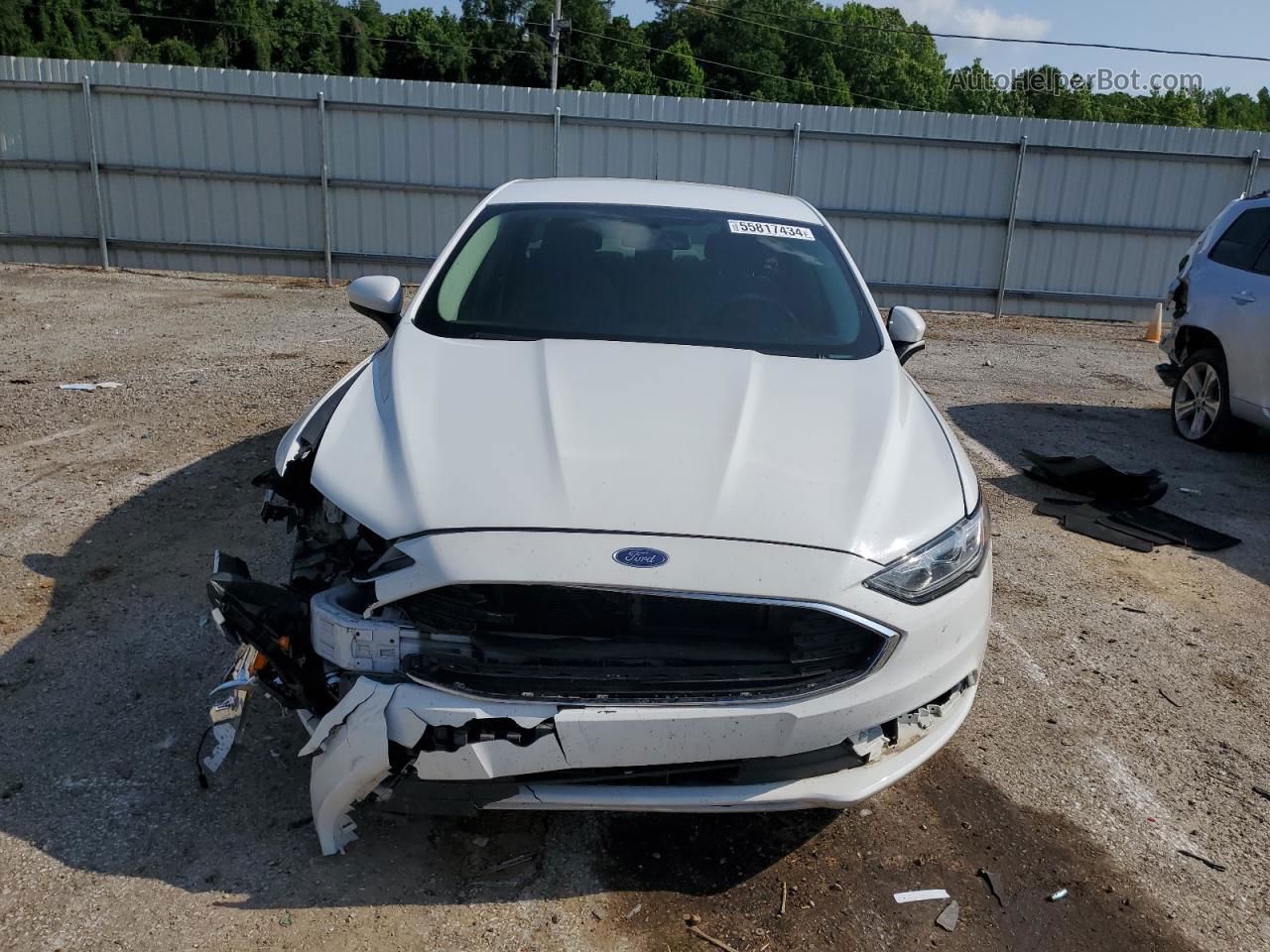 2018 Ford Fusion Se White vin: 3FA6P0H75JR131293