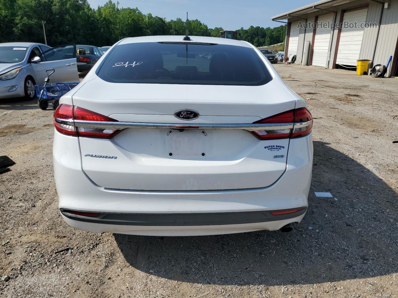 2018 Ford Fusion Se White vin: 3FA6P0H75JR131293