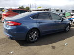 2018 Ford Fusion Se Blue vin: 3FA6P0H75JR167176