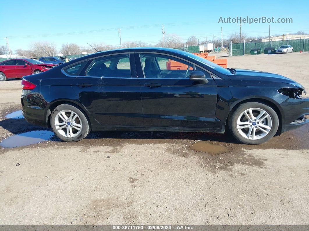 2018 Ford Fusion Se Black vin: 3FA6P0H75JR197858