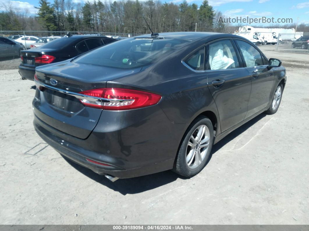 2018 Ford Fusion Se Gray vin: 3FA6P0H75JR216294