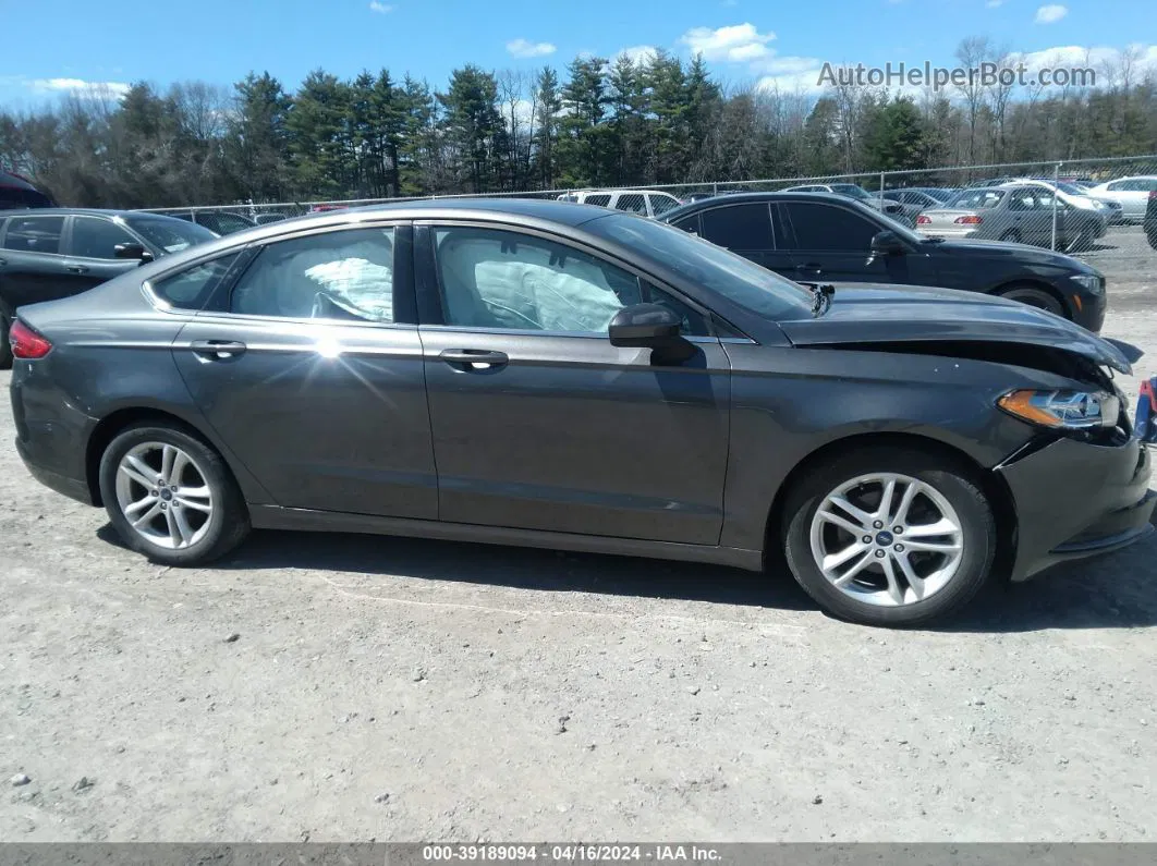 2018 Ford Fusion Se Gray vin: 3FA6P0H75JR216294