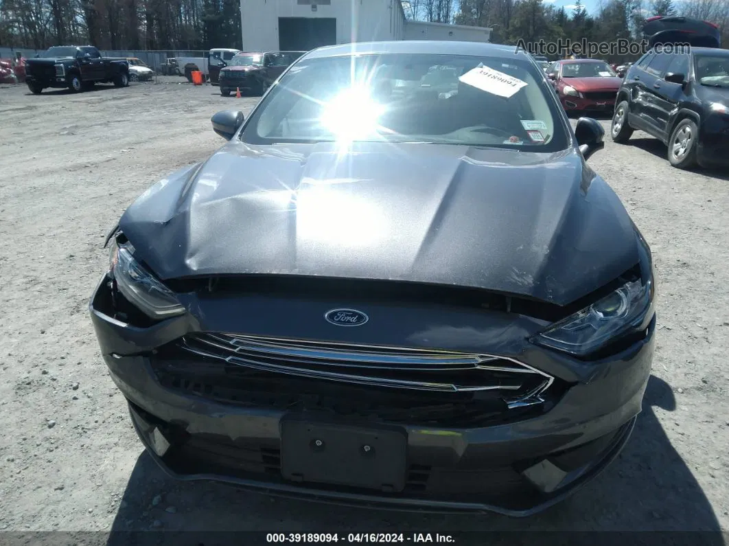 2018 Ford Fusion Se Gray vin: 3FA6P0H75JR216294