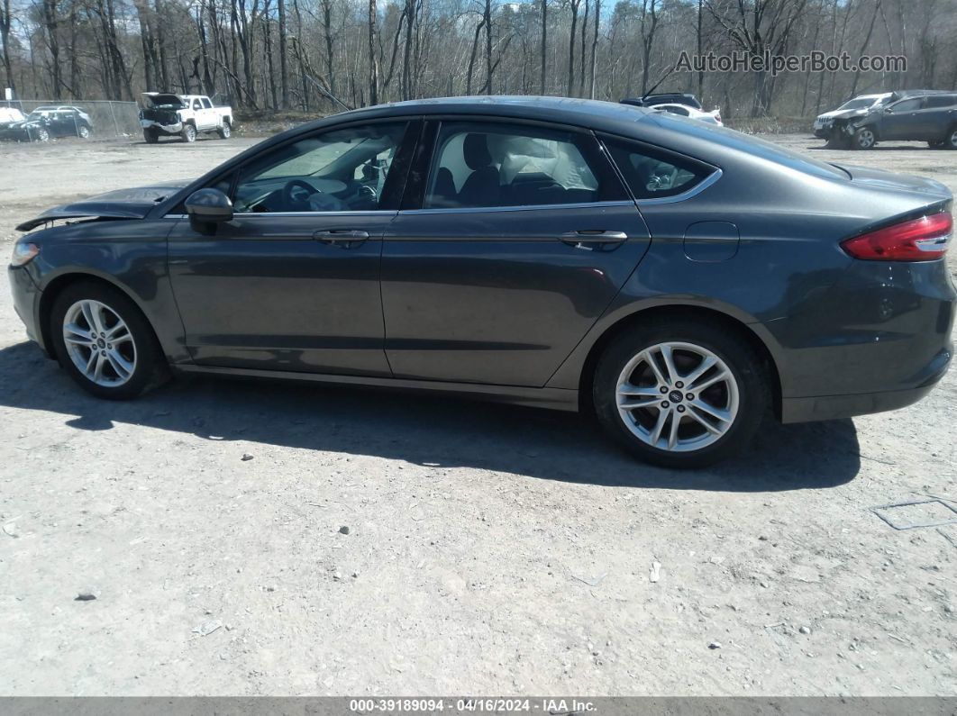 2018 Ford Fusion Se Gray vin: 3FA6P0H75JR216294