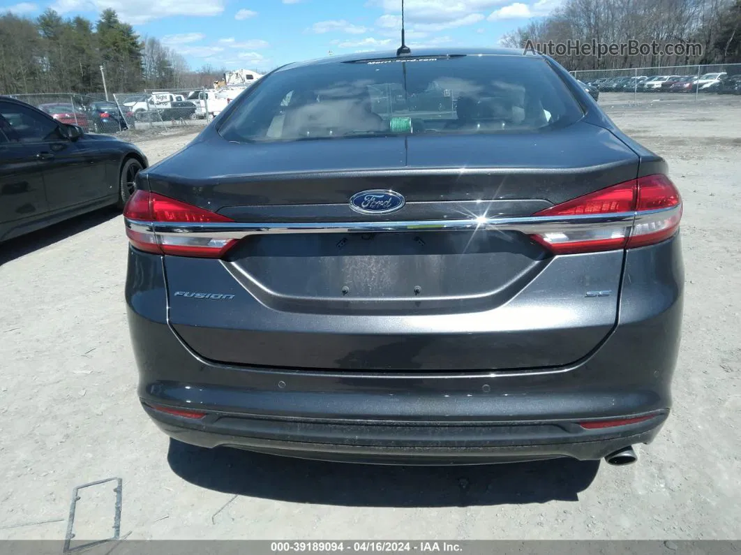 2018 Ford Fusion Se Серый vin: 3FA6P0H75JR216294