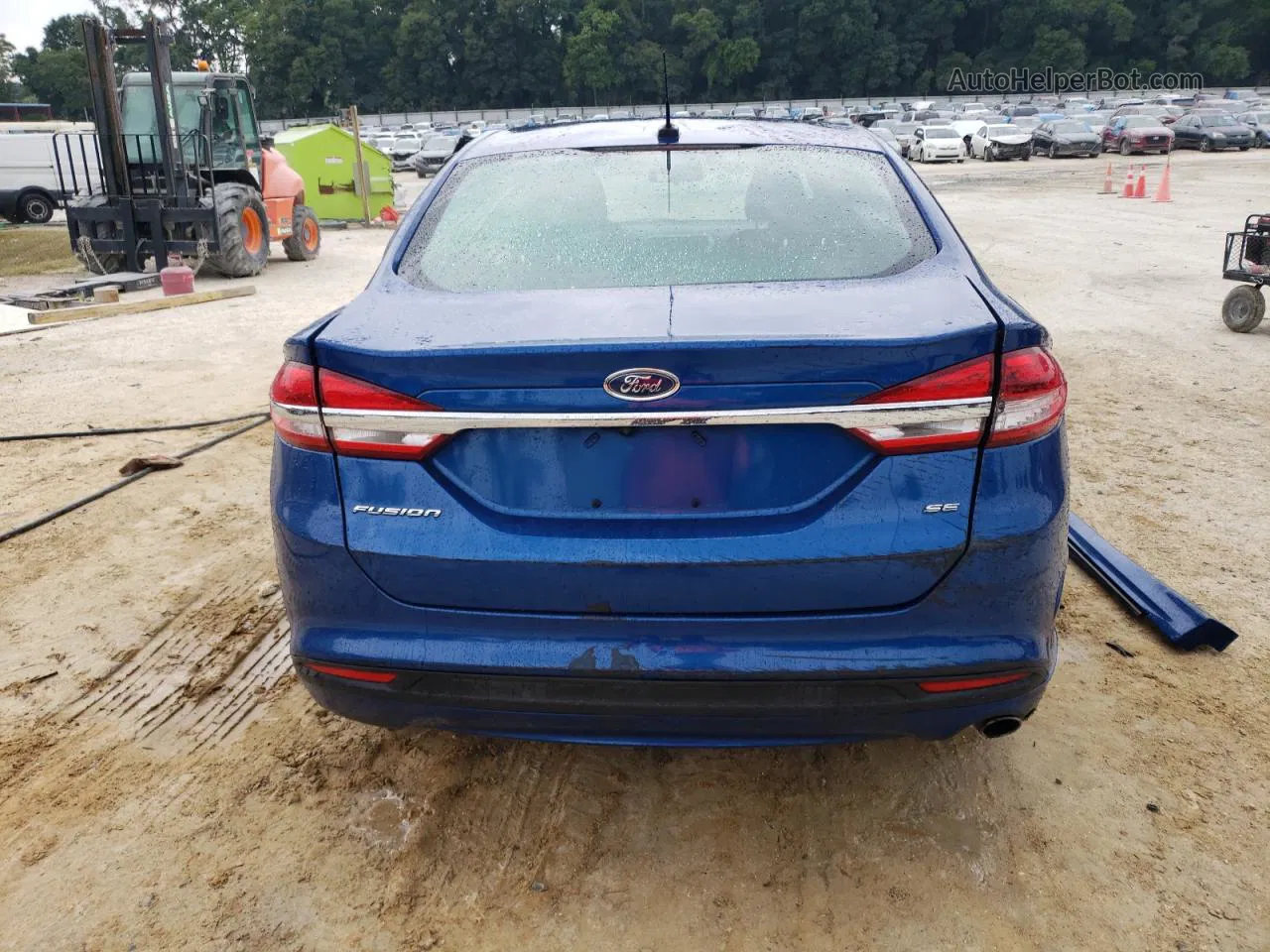 2018 Ford Fusion Se Blue vin: 3FA6P0H75JR261462