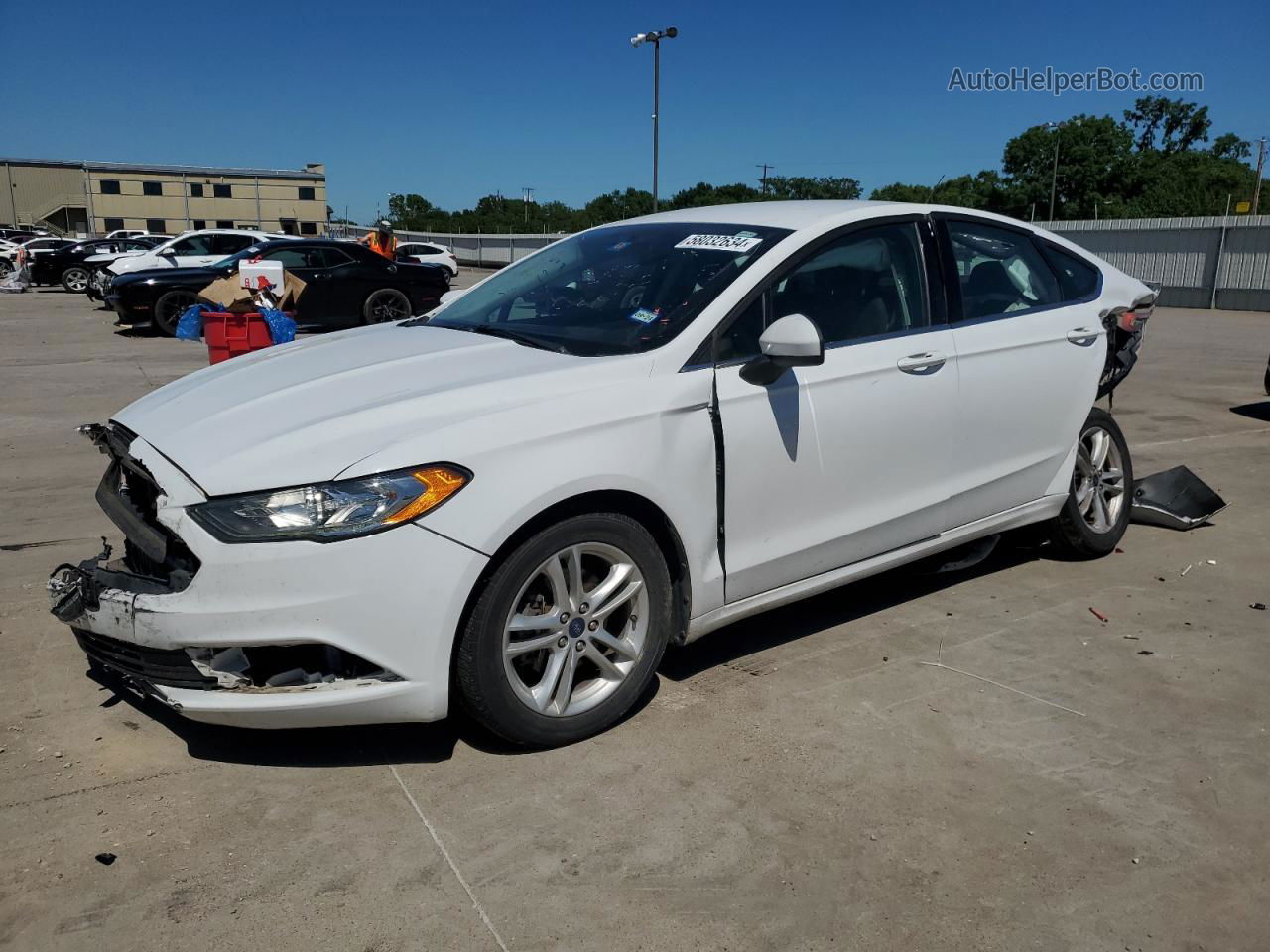 2018 Ford Fusion Se White vin: 3FA6P0H75JR272641