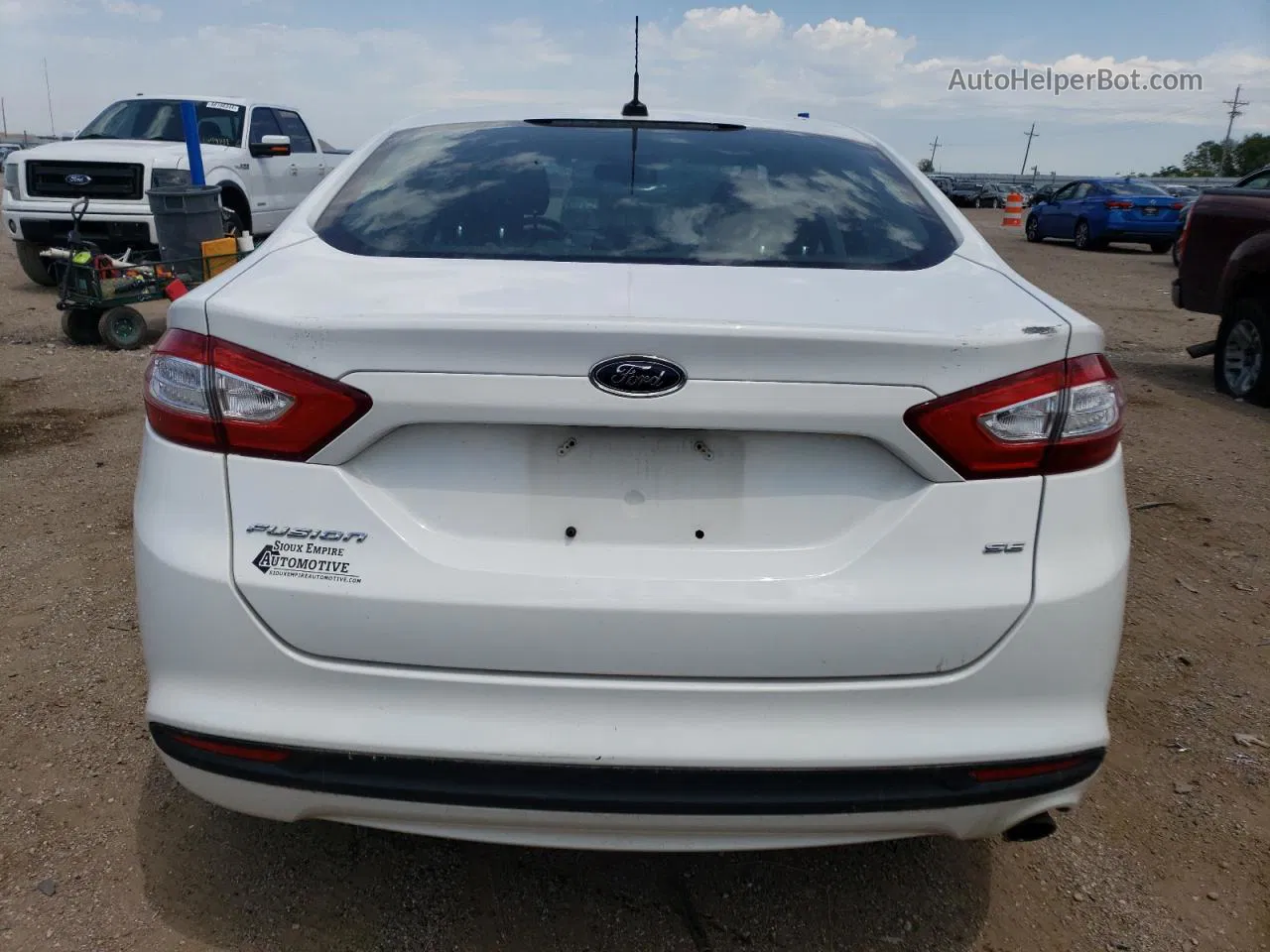 2013 Ford Fusion Se White vin: 3FA6P0H76DR204580