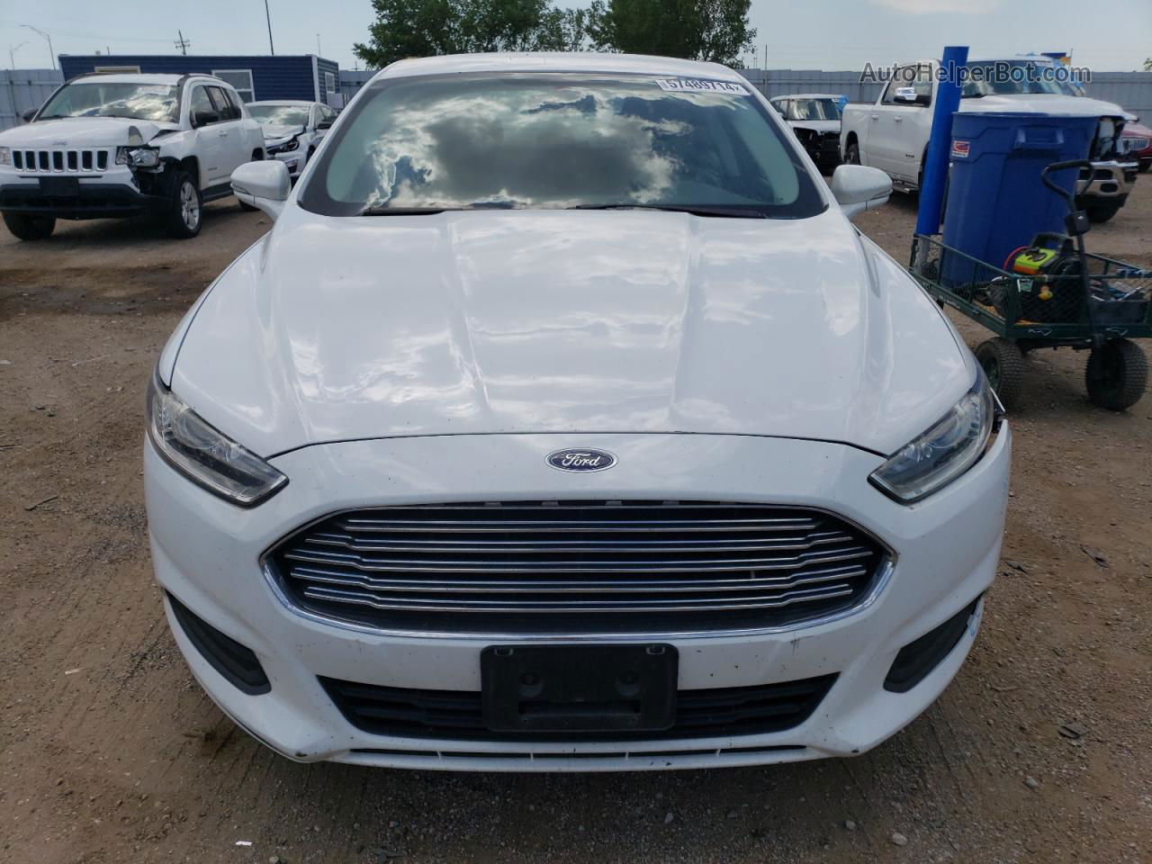 2013 Ford Fusion Se White vin: 3FA6P0H76DR204580