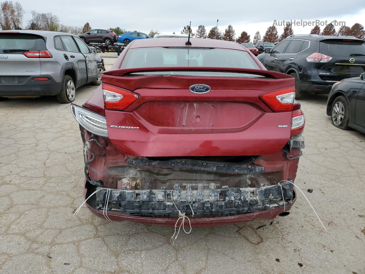 2013 Ford Fusion Se Красный vin: 3FA6P0H76DR248286