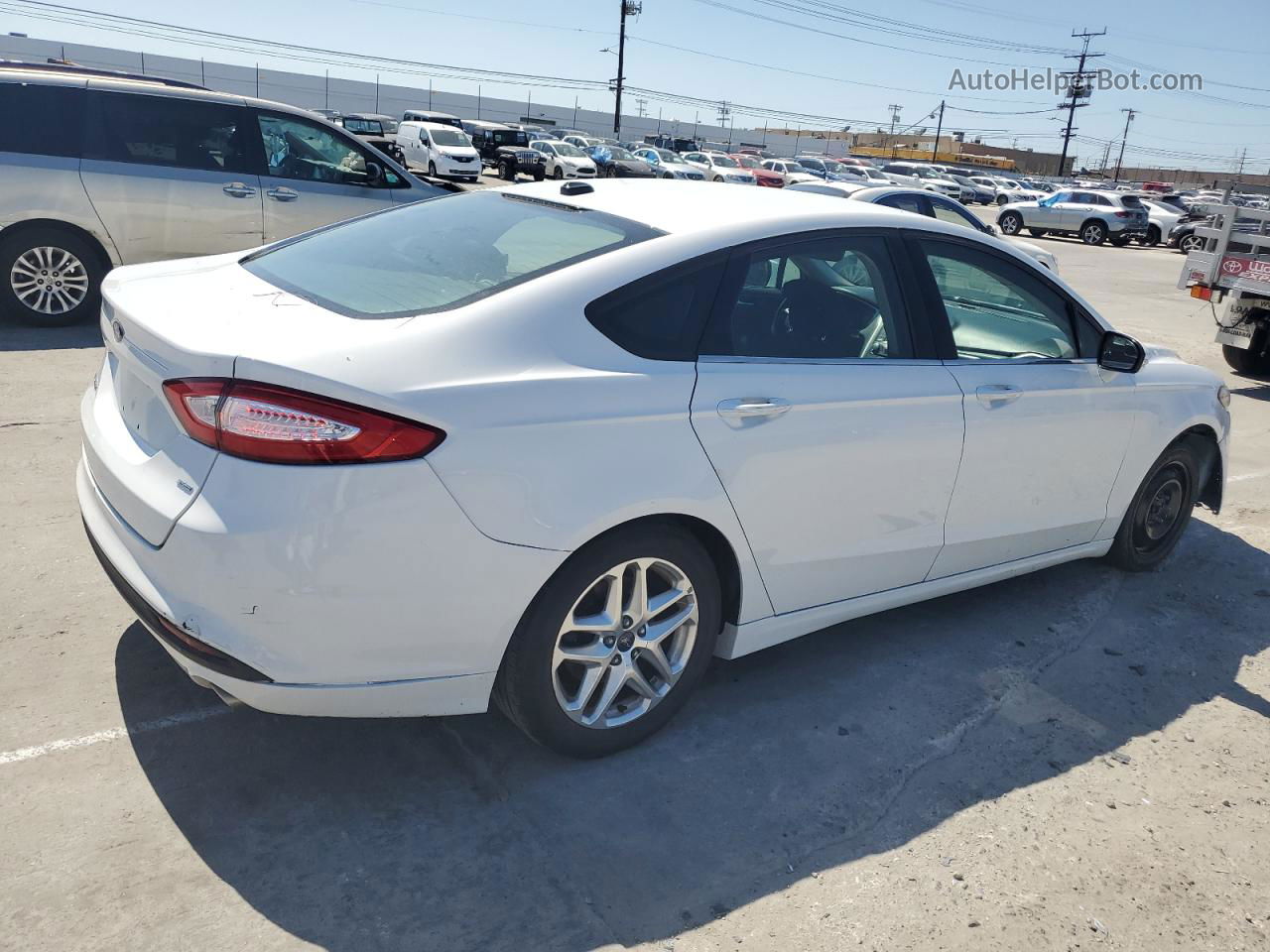 2013 Ford Fusion Se White vin: 3FA6P0H76DR329076