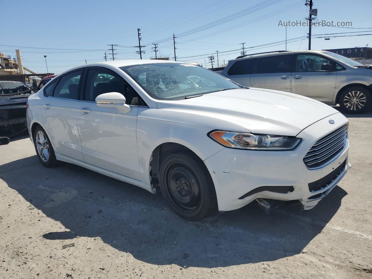 2013 Ford Fusion Se White vin: 3FA6P0H76DR329076