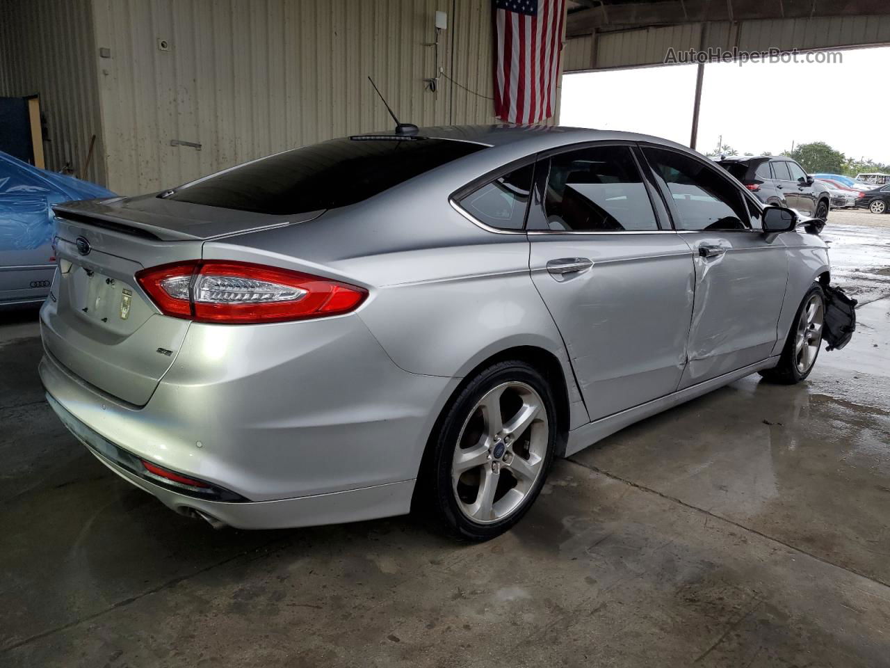 2013 Ford Fusion Se Silver vin: 3FA6P0H76DR338263