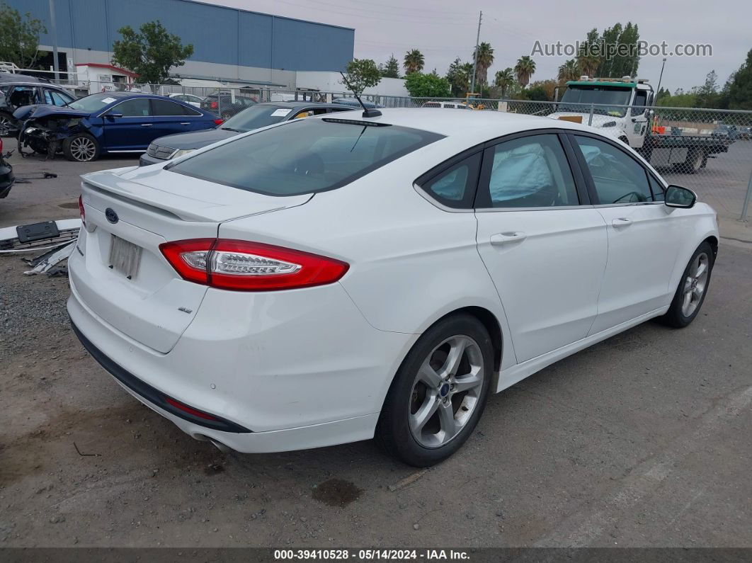 2013 Ford Fusion Se White vin: 3FA6P0H76DR362000