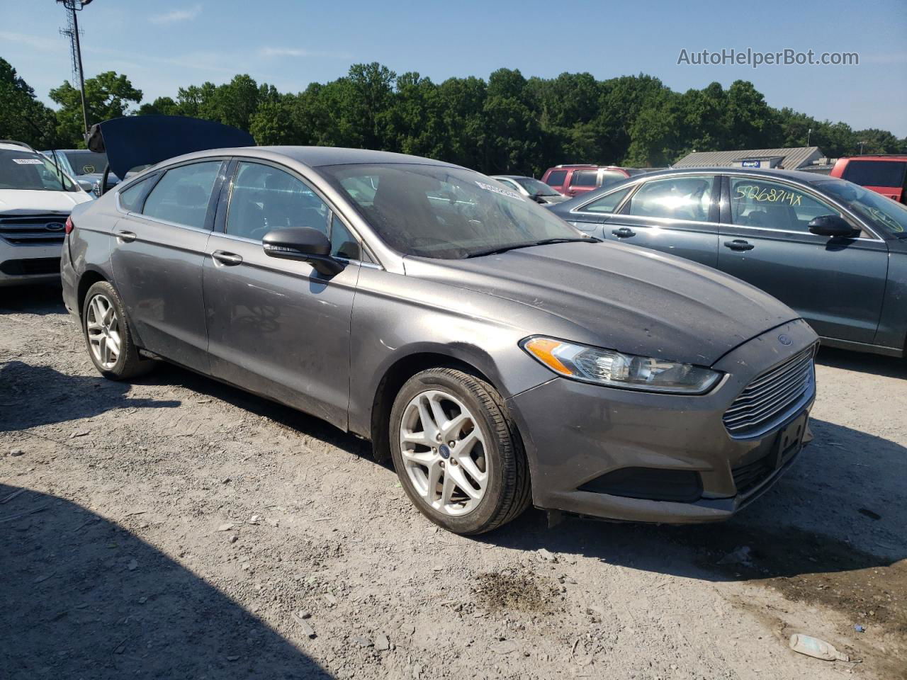 2013 Ford Fusion Se Gray vin: 3FA6P0H76DR365138